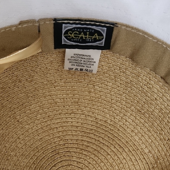 Scala Tan and White Straw Hat - Picture 6 of 7